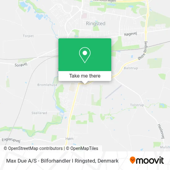 Max Due A / S - Bilforhandler I Ringsted map