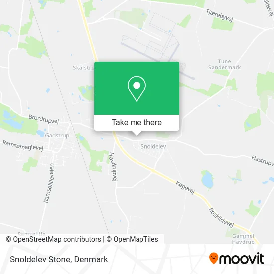 Snoldelev Stone map
