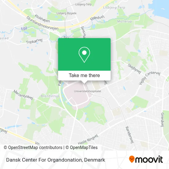 Dansk Center For Organdonation map