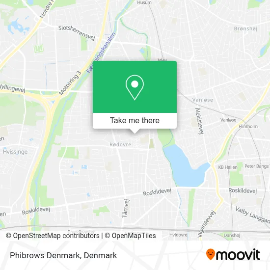 Phibrows Denmark map
