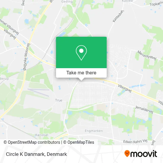 Circle K Danmark map