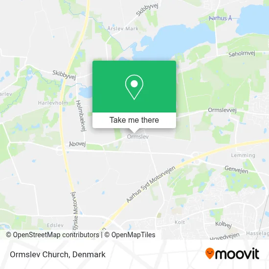 Ormslev Church map