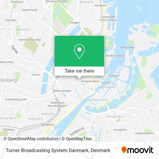 Turner Broadcasting System Danmark map