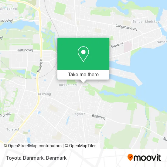 Toyota Danmark map