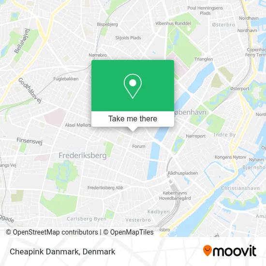 Cheapink Danmark map
