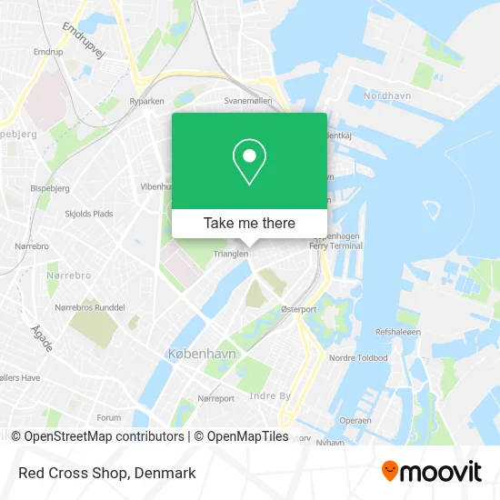 Røde Kors Butik map