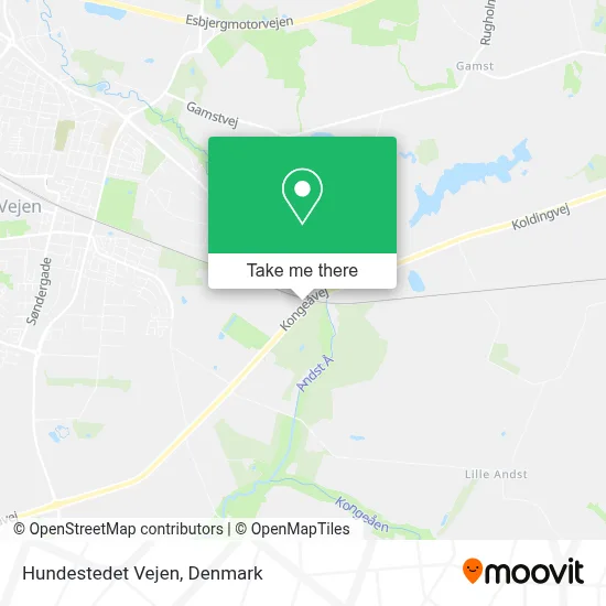 Hundestedet Vejen map