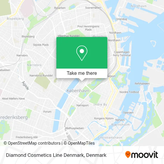 Diamond Cosmetics Line Denmark map