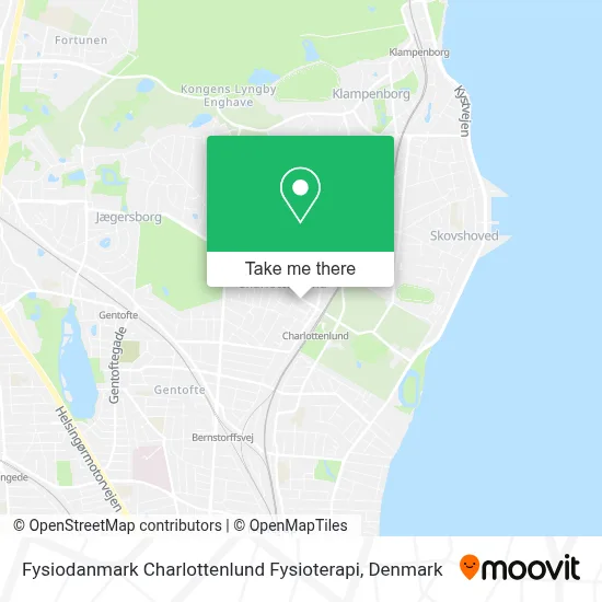 Fysiodanmark Charlottenlund Fysioterapi map