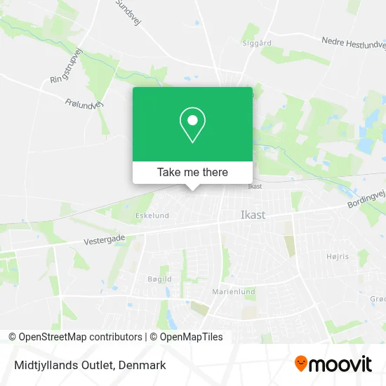 Midtjyllands Outlet map
