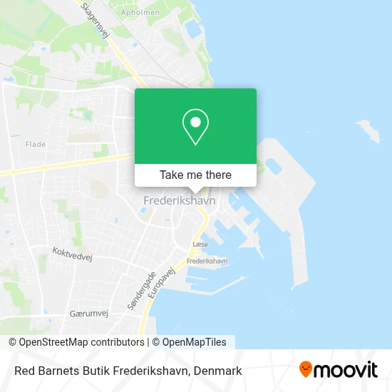 Red Barnets Butik Frederikshavn map