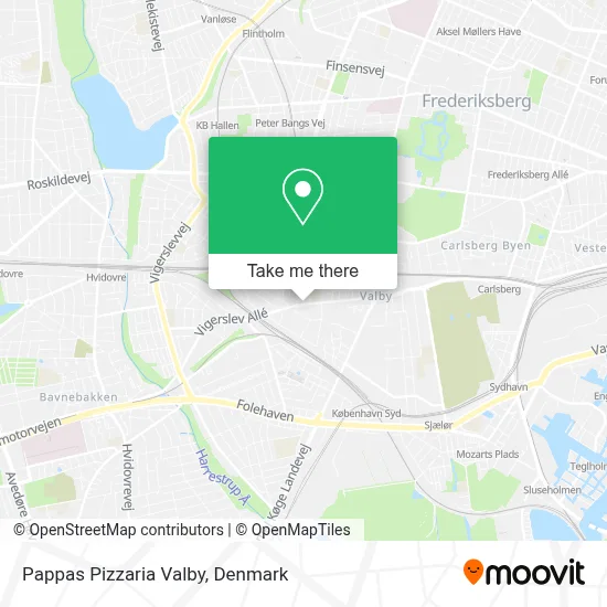Pappas Pizzaria Valby map