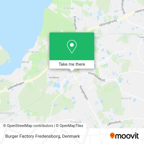 Burger Factory Fredensborg map