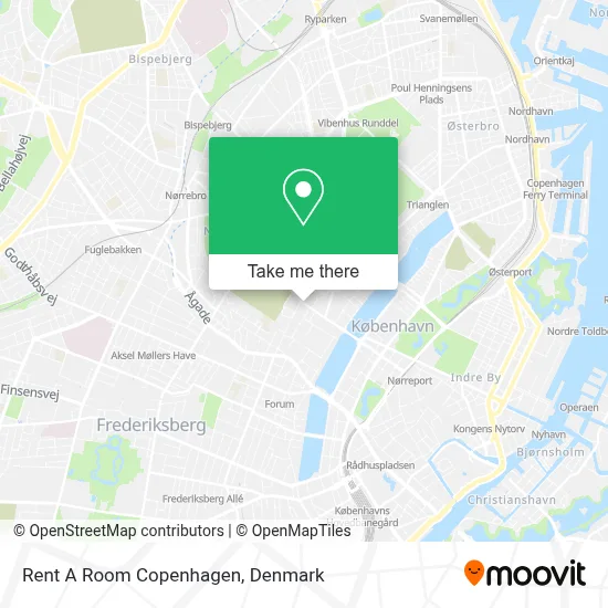 Rent A Room Copenhagen map