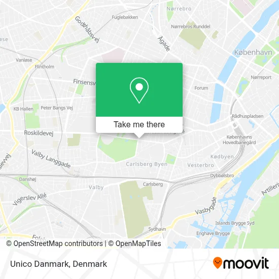 Unico Danmark map