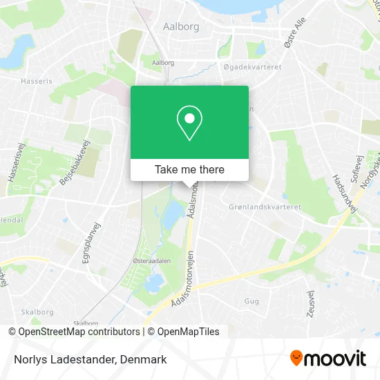 Norlys Ladestander map