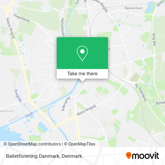 Balletforening Danmark map