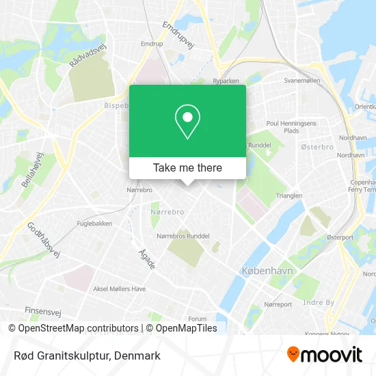Rød Granitskulptur map