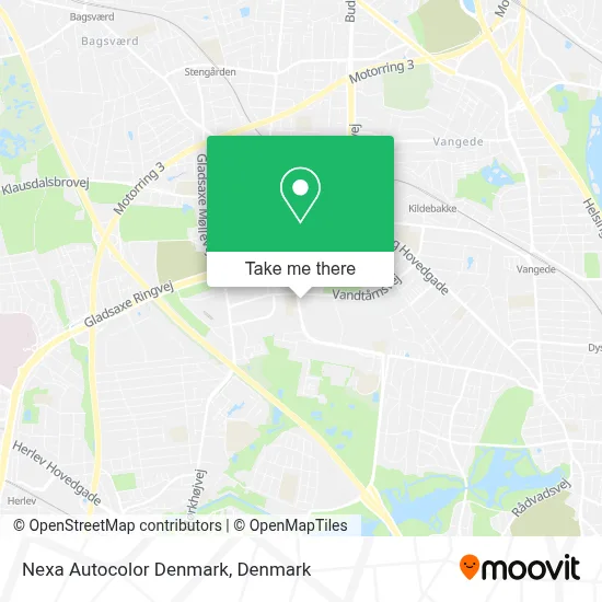 Nexa Autocolor Denmark map