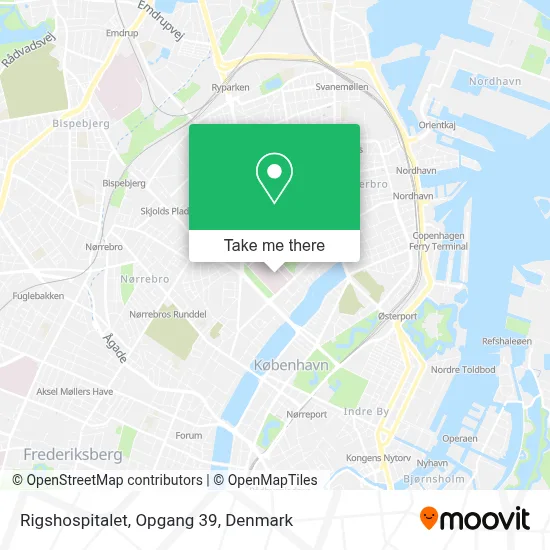 Rigshospitalet, Opgang 39 map
