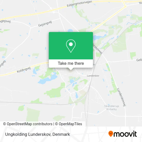 Ungkolding Lunderskov map