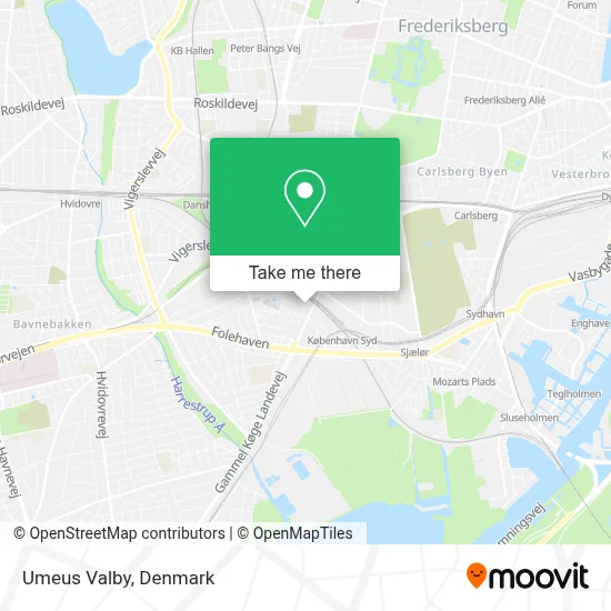 Umeus Valby map