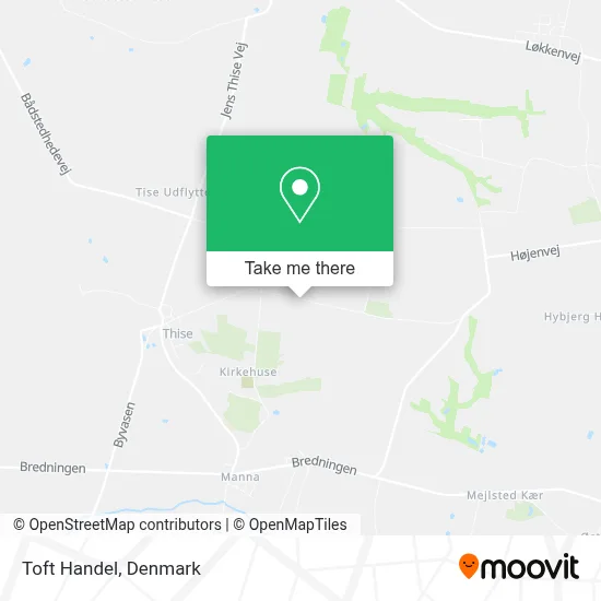 Toft Handel map