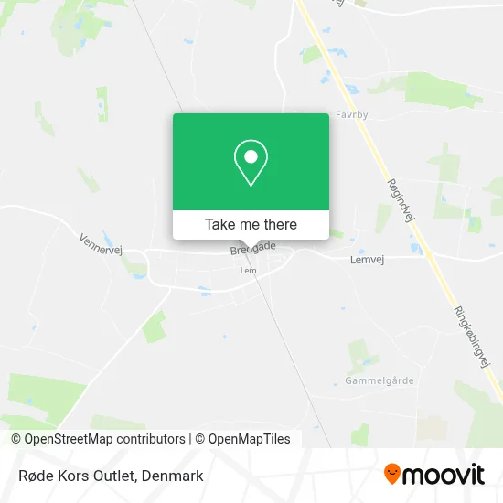 Røde Kors Outlet map