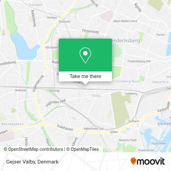 Gejser Valby map