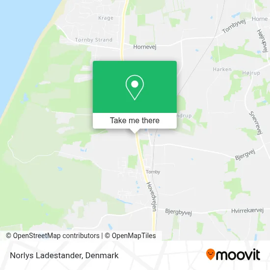 Norlys Ladestander map
