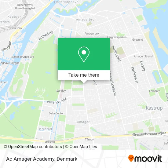 Ac Amager Academy map