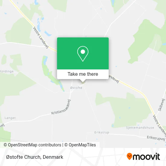 Østofte Church map