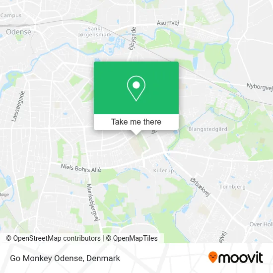 Go Monkey Odense map