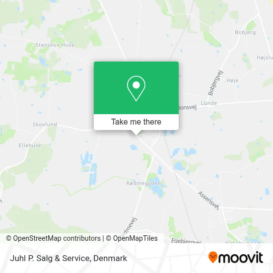 Juhl P. Salg & Service map