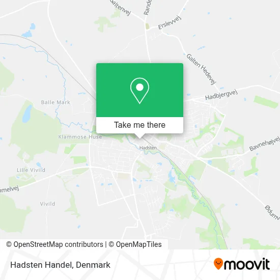 Hadsten Handel map