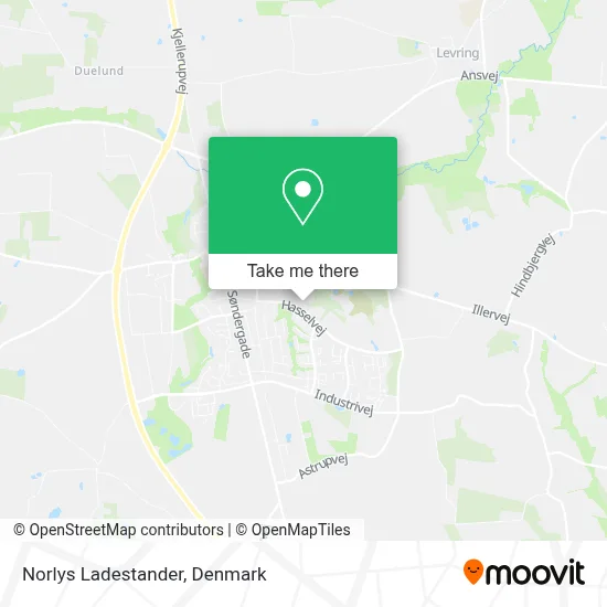 Norlys Ladestander map