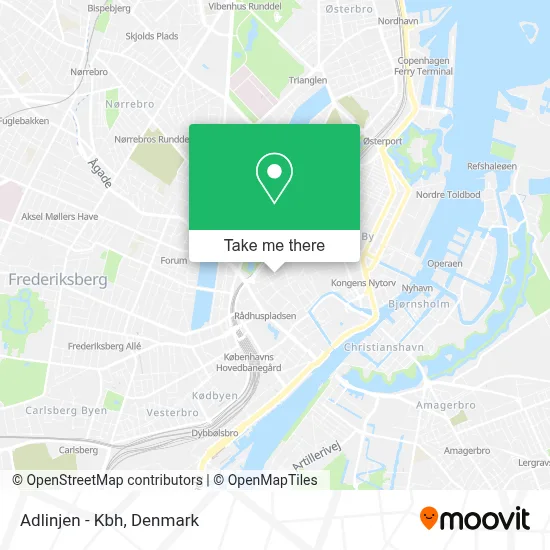 Adlinjen - Kbh map