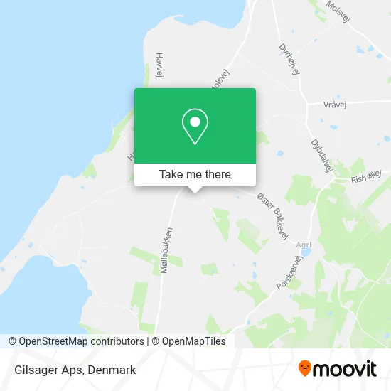 Gilsager Aps map