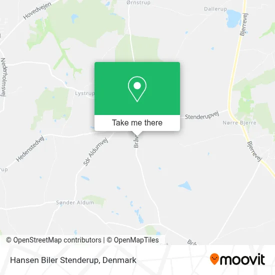 Hansen Biler Stenderup map