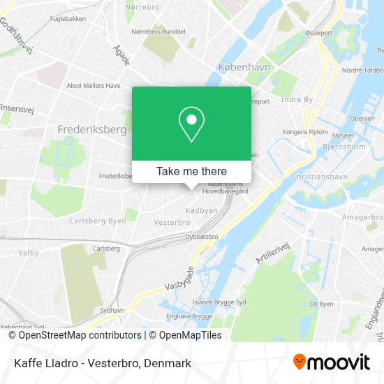 Kaffe Lladro - Vesterbro map