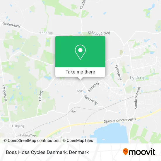 Boss Hoss Cycles Danmark map