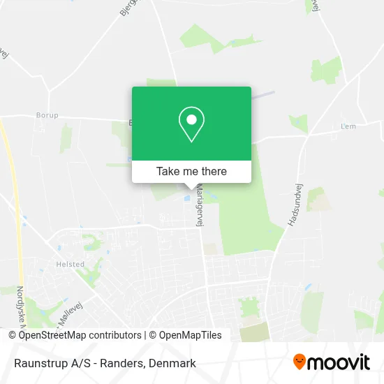 Raunstrup A/S - Randers map