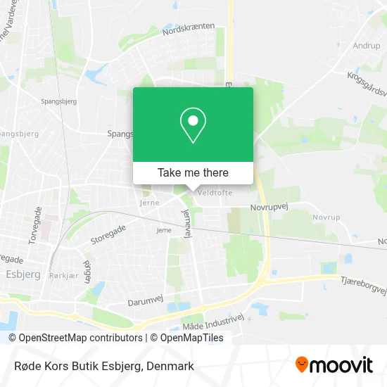 Røde Kors Butik Esbjerg map