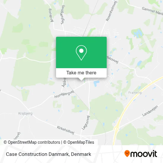 Case Construction Danmark map