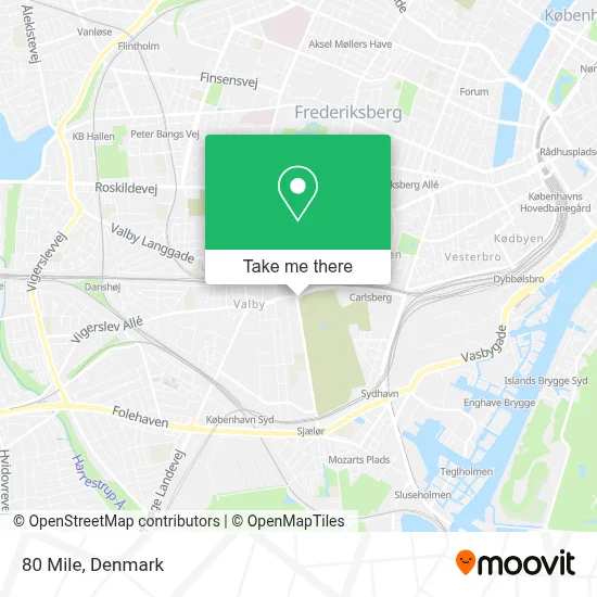 80 Mile map