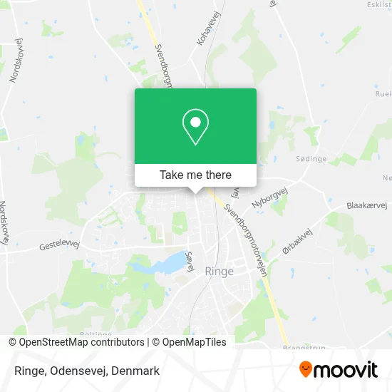 Ringe, Odensevej map