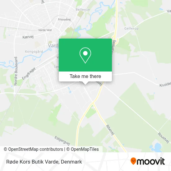 Røde Kors Butik Varde map