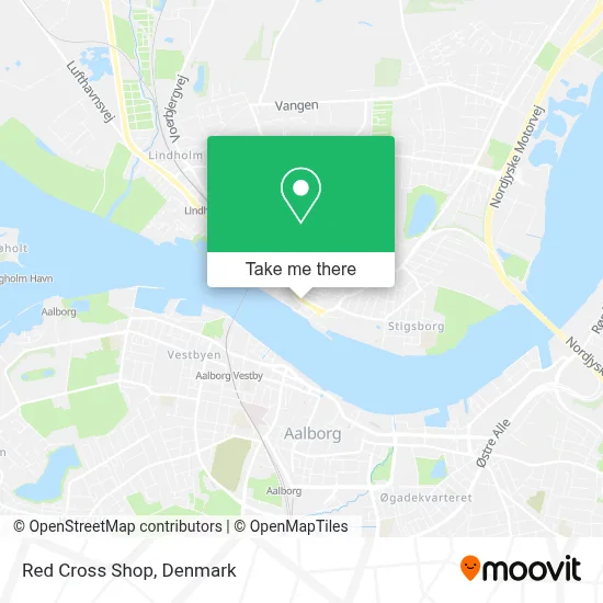 Røde Kors Butik map
