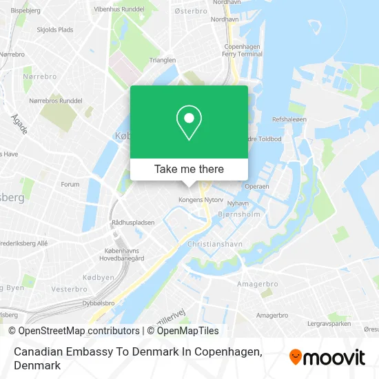 Canadian Embassy To Denmark In Copenhagen map