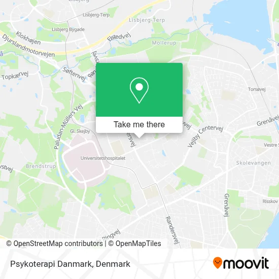 Psykoterapi Danmark map